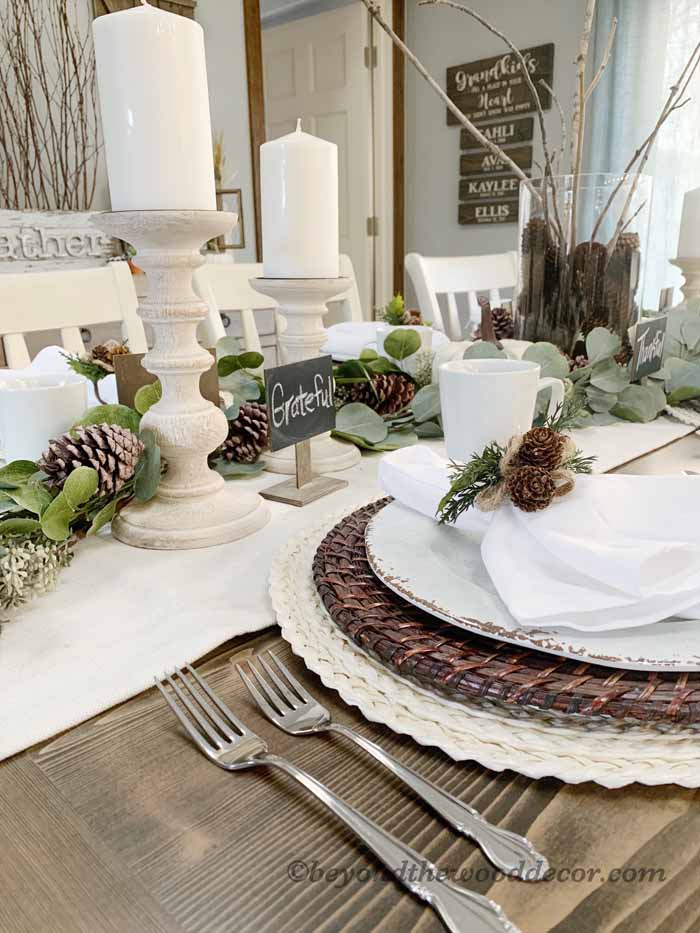 Thanksgiving tablescape and family traditions - Beyond the Wood